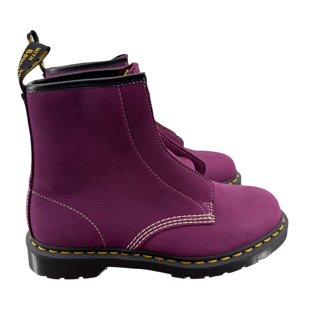 Dr. Martens 1460 Laceless Boots Unisex Purple Leather Ankle Combat Size M10 W11
